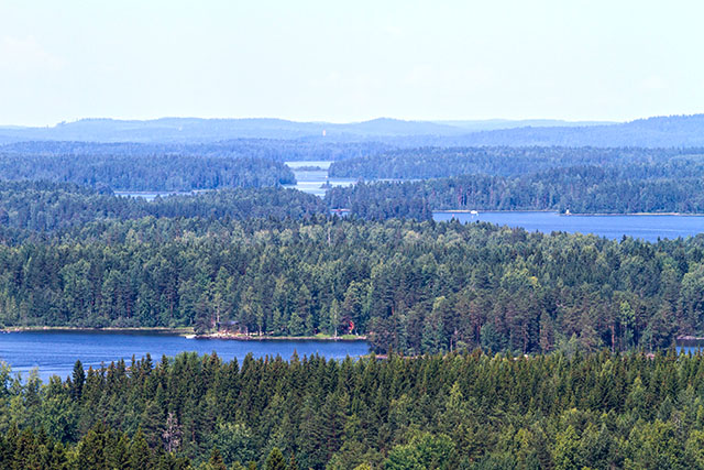 The top of Mäntänvuori tower provides a great view over Lake Keurusselkä.