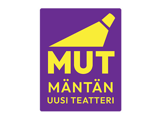 Mäntän Uuden Teatterin liilakeltainen logo