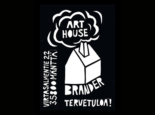 Art House Branderin mustavalkoinen logo